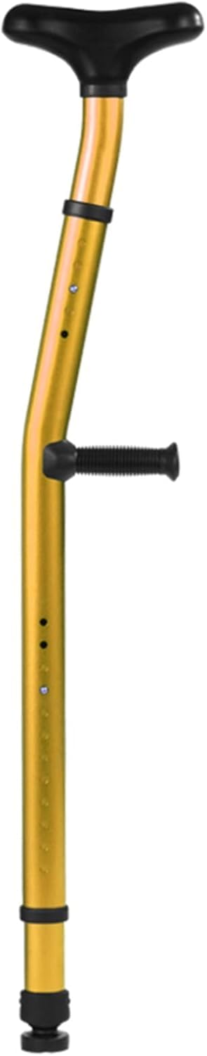 Stampelle Ascellari per Adulti, Stampelle Medicali Regolabili, Stampelle Ergonomiche, Stampelle in Alluminio Leggero, Yellow, 1 Count