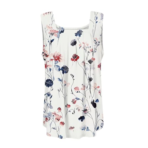 Spring Summer Plus Size Dressy Tank Tops for Women 2025 Womens Workout Floral Boho Beach Sleeveless Shirts Blouses