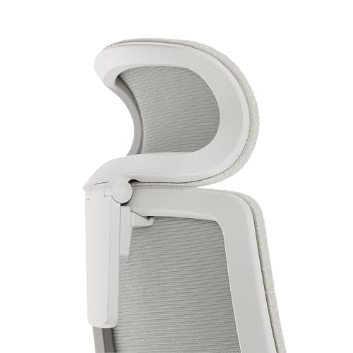 Image of Branch Adjustable Ergonomic PRO Headrest Attachment - Only Compatible Ergonomic Chair PRO - Experience Optimal Comfort and Support - Ivory Boucle