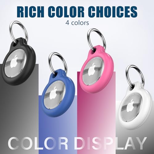 【Pacote com 2】 Capa AirTag para Apple Air Tag com chaveiro, chaveiro de PC rígido antiqueda Airtags
