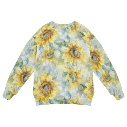 JUNZAN Sunflower Beauty Summer Big Boys Sweatshirt Hoodie Crewneck Sweatshirt With Hoodie Sports 4T2