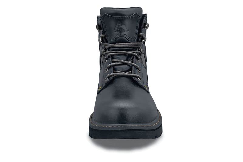 ACE Work Boots Providence, Men's Steel Toe (ST) Slip Resistant Work Boots, Water Resistant, Black, 10.53