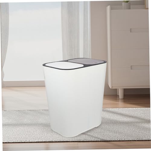 Caneca de basura dual para cocina beige 33x28.7x20.7 cm miniatura 7