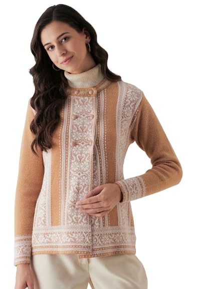 Image of Modeve Women Zig Zag Print Casual Sweater for Winter||Winterwear||