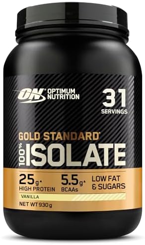 Optimum Nutrition Gold Standard 100% Whey Proteine Isolate in Polvere, Gusto Vaniglia, 930g, 31 Porzioni