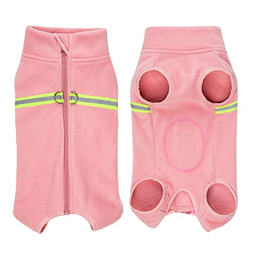 BT Bear Cosy Polar Fleece Coat for Dogs Full body Jacket, Dogs Onesie With D Ring, Zipper with Reflective Jumpsuit - Image 2