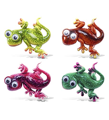 Set de 4 imanes decorativos de gecko para refrigerador miniatura 1