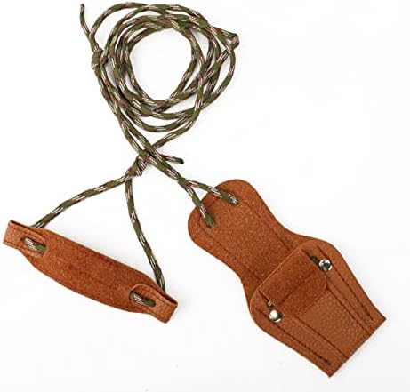 LWANO Archery Recurve Bow Stringer Tool for Recurve Bow and Longbow Accessories（Nylon Rope & Leather）