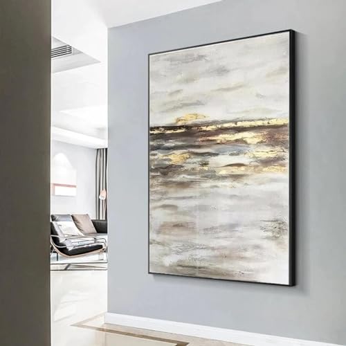 Art minimaliste moderne impression sur toile feuille d'or chic