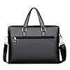 OCCIENTEC Sac Business Femme Homme Sac Serviette en PU Cuir Sac à Main Sacoche Porte Document (Noir-14pouces) #2