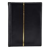 Sammelbuch, 250 Taschen, Premium-Gedenkhalter, Aufbewahrungsalbum für Numismatiksammler, PVC-PU-Leder, 16,6 x 22 cm, Organizer mit großem Fassungsvermögen (Schwarz)