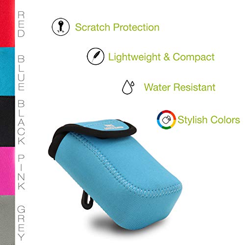 MegaGear Nikon Coolpix S7000, L32 Ultra Light Neoprene Camera Case, with Carabiner - Blue - MG776 - Image 4