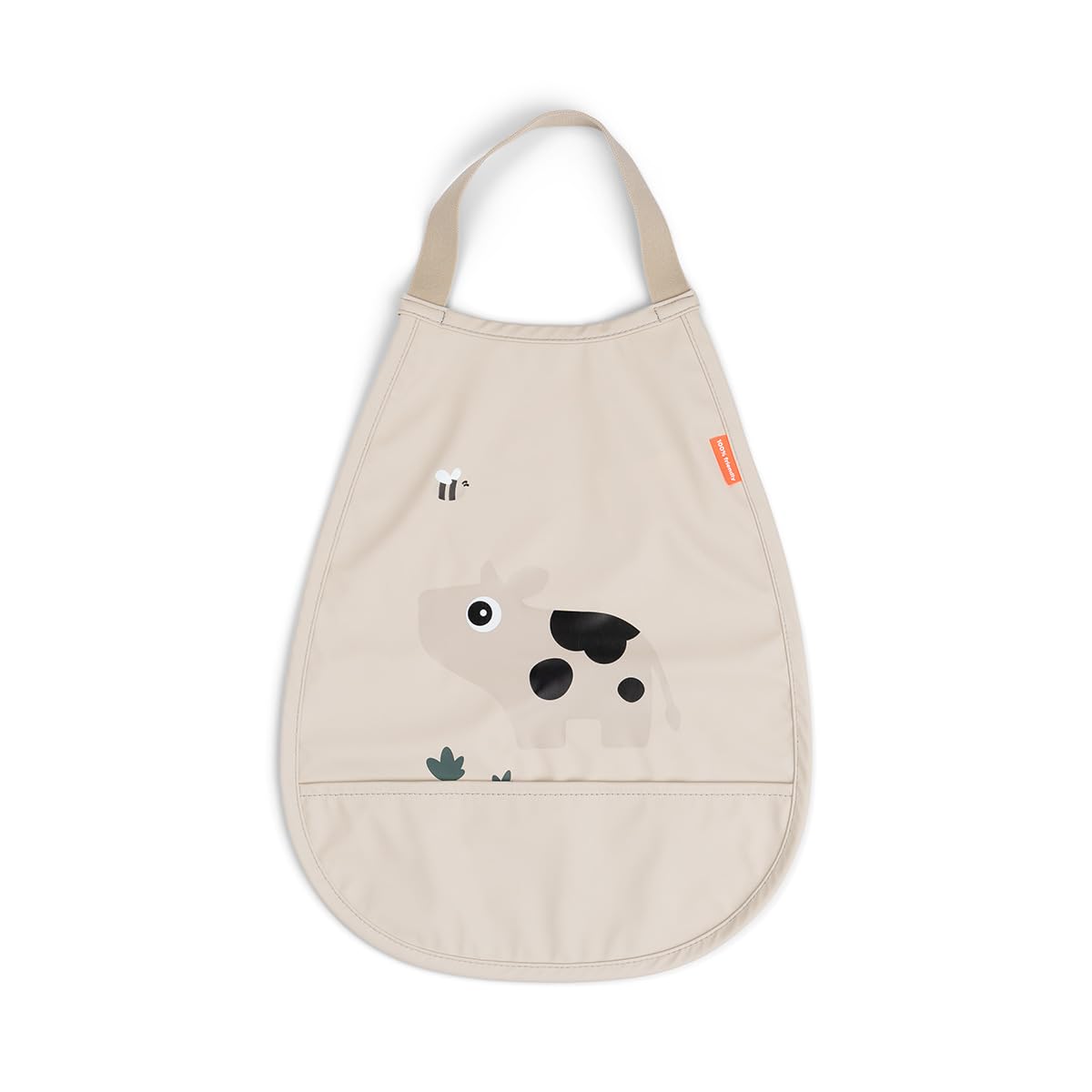 Done by Deer Pull-Over Bib Parent, Tiny Farm Beige, 35 x 26,5 cm — image 1