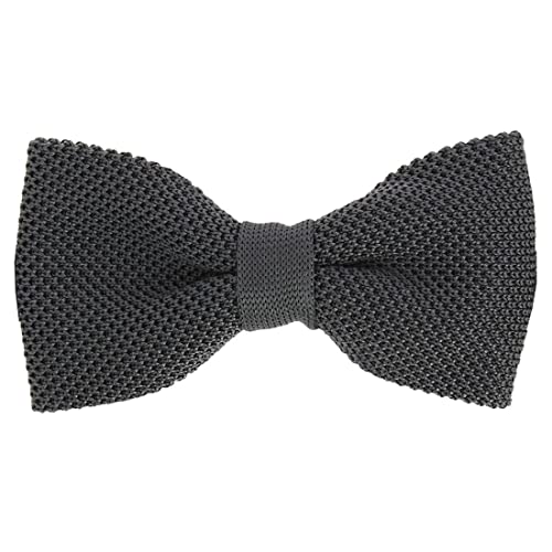 Noeud papillon tricot soie gris uni PAULO Tony & Paul pour homme