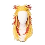 猫の城 煉獄杏寿郎 コスプレウィッグ ウィッグネット付き 仮装 ハロウィン パーティー 文化祭 イベント コスチューム小物