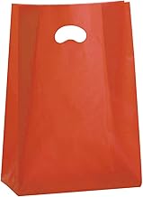 Shopper in Plastica con soffietto e manico a fagiolo (35 x 50cm - 100pz Arancio)