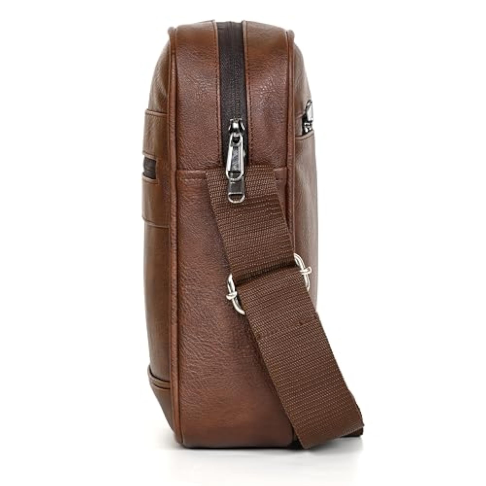 Men's Water Resistant Leather Sling Bag for Daily Use