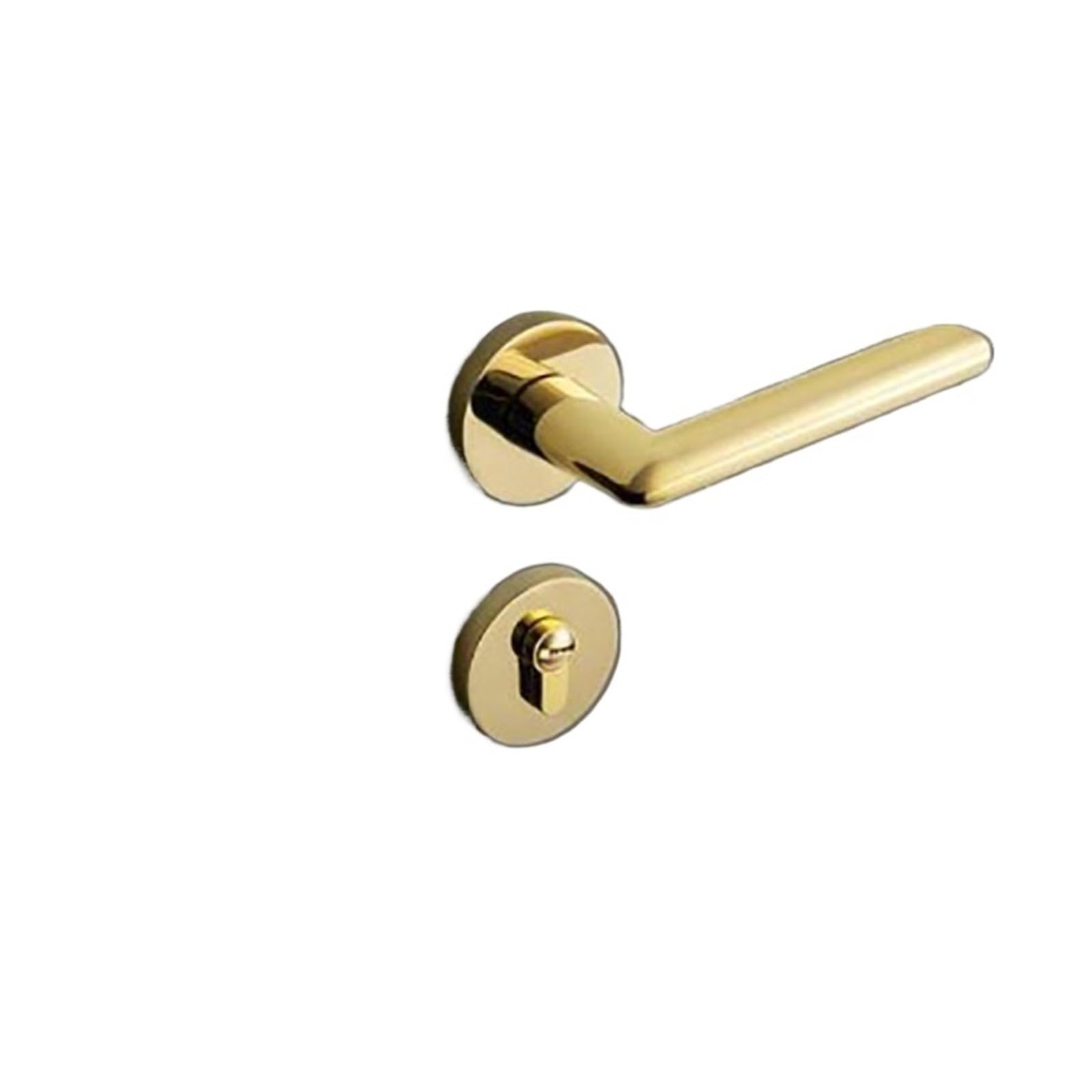 NYRXRYTCA Door Lock Indoor Bedroom Door Lock Silent Magnetic Lock Simple Split Wooden Door Lock Black Door Handle(PVD)