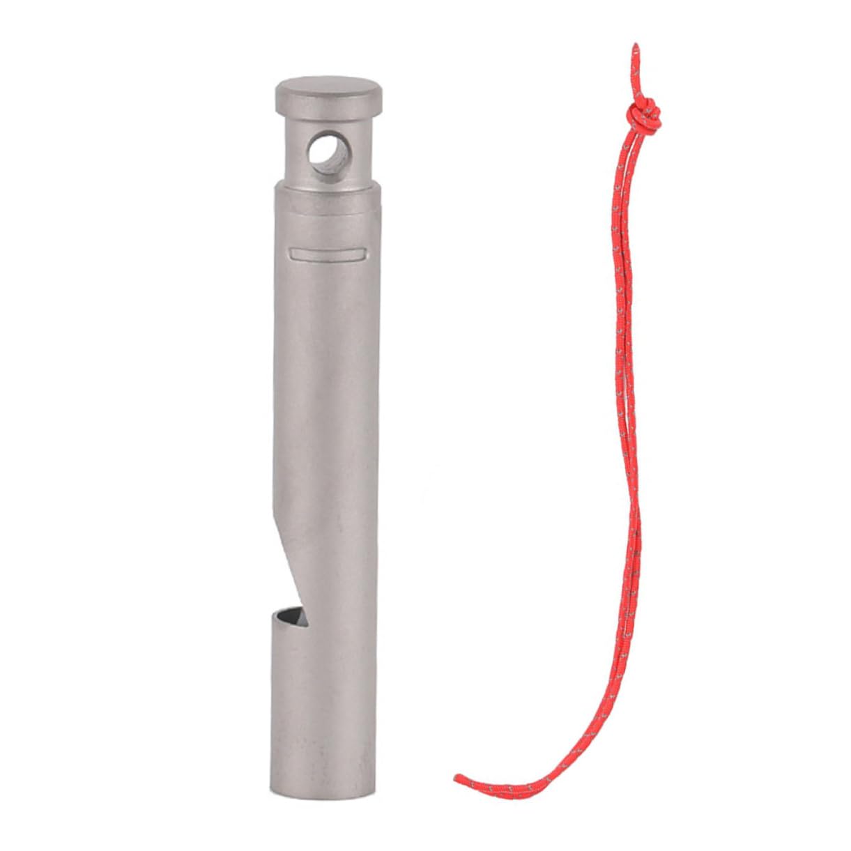 POPETPOP cordón de Silbato Decorativo acollador Fiesta Deportes y Aire Libre Silbato de Emergencia Silbar Light Whistle Rescue Silbato portátil Silbato de Senderismo de Metal Titanio Silver