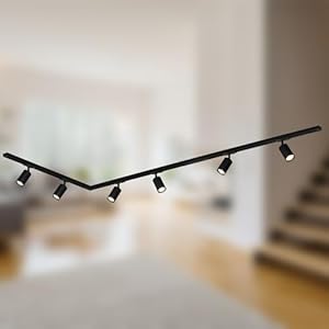 BRILONER 6x Spots L-Form Schienensystem Komplettset