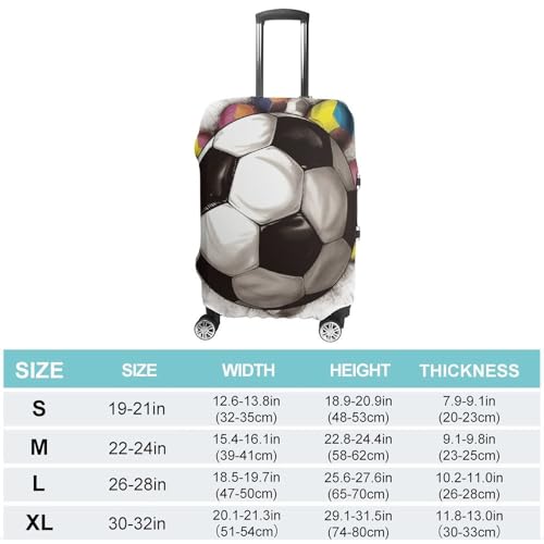 Soccer Drawing Luggage Cover Washable Elastic Suitcase Cover, Anti Scratch Personalized Suitcase Protectors, Fashion Baggage Covers For Travel2
