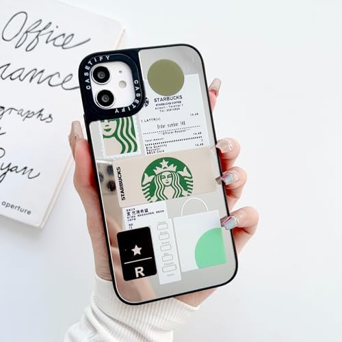 illa iPhone 12 Back Case Starbuck Print Design Ultra Hybrid Camera