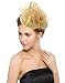 Z&X Sinamay Fascinator Headband Mesh Feather Flower Cocktail Pillbox Hat (Gold)