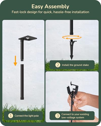 Image of EDISHINE Low Voltage Pathway Lights, LED Landscape Lighting, 4 Pack