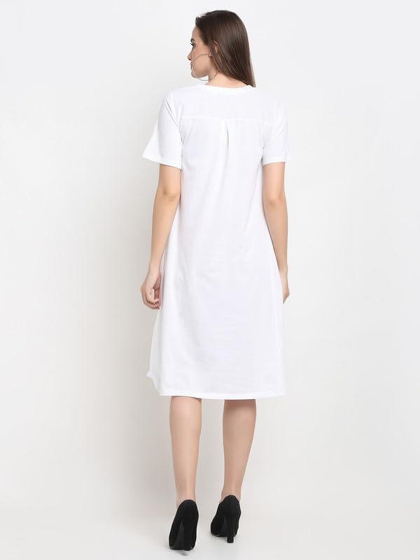 Image of Women's A-Line Cotton Midi Dress