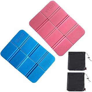 Folding Sit Mat Folding Foam, 2 PCS Folding Sit Mat Moisture-Proof Insulated Fold Up Seat Pad with 2 PCS Storage Bag for Outdoor Camping Hiking