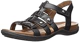 Cobb Hill Women's Rubey Tstrap Sandal, Black Lthr, 070 M US