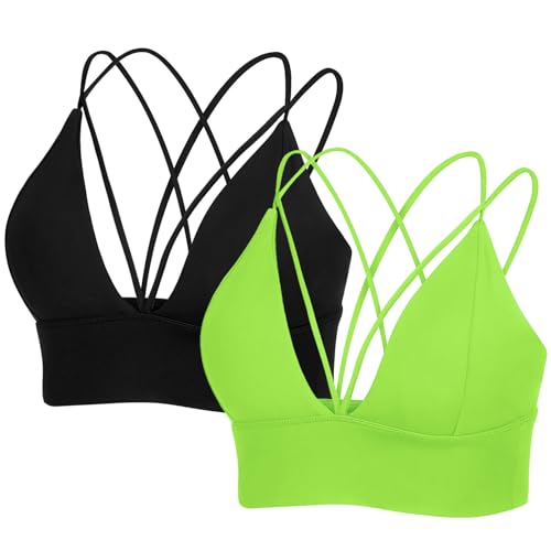 Image of MotoRun Bralettes for Women, Strappy Sports Bra Push up Bralette Sexy Bras Rave Top