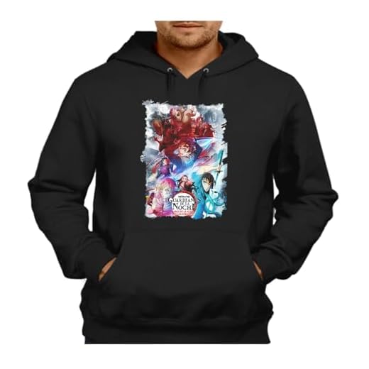 MERCHANDMANIA Sudadera Negra con Capucha kimetsu no Yaiba Demon Slayer Temporada 3 Adulto Poliester algodón Sweatshirt