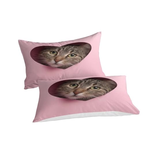 Parure de couette chat 3D en microfibre respirante et super douce