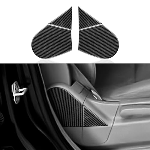 Image of Seat Adjustment Cover Decals for 2011-2024 Dodge Durango / 2011-2021 Jeep Grand Cherokee WK2 / 2022 WK Accessories Carbon Fiber Stickers, A