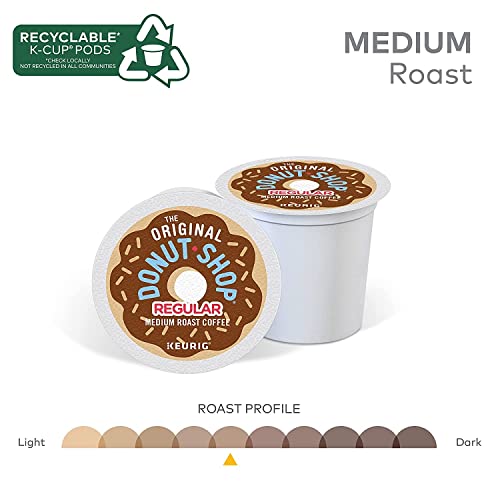 Image of The Original Donut Shop Regular, Single Serve Keurig K Cup Pods, Medium Roast Coffee! Full-bodied, bold, & flavorful! - Full-flavored - Simple, Delicious Coffee!