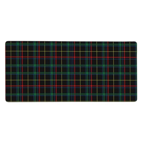Tapis de souris de jeu grand format au design écossais chic et finitions cousues durables