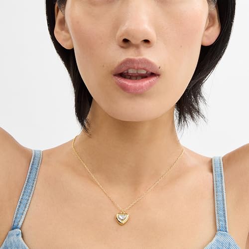 Coach Stone Heart Short Pendant Necklace3