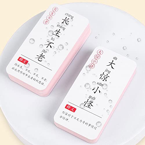 2 Pcs Cartões Flash Educacionais - Cartões Flash de Aprendizagem de Idioma Chinês com Caixa de Armaz