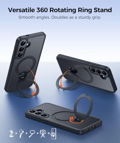 Image of FNTCASE for Samsung Galaxy S26 FE /S25 FE Case with 360 Spin Magnetic Stand