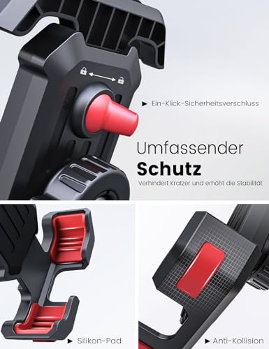 Pnitri Handyhalterung Fahrrad [Verbessertes Installation] für E Scooter – Ansicht 5