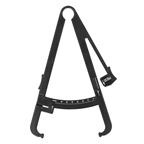 Körperfett Messschieber, Körperfett Tester Messschieber, Körperfettmessschieber aus schwarzem Kunststoff Unisex Skinfold Caliper Körperfettmessgerät(#1)
