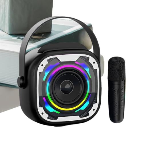 Orador, orador y micrófono de Karaoke para Eventos | Combo de Altavoces de micrófono | Boombox al Aire, subwoofer pequeño de Mano, Dispositivos de Canto para Todos los teléfonos Inteligentes