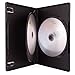 AcePlus Premium Black Triple 3-Disc DVD Cases in 14mm Standard Thickness with Inner Flip Tray and Built-in Book Clips (10-Pack)