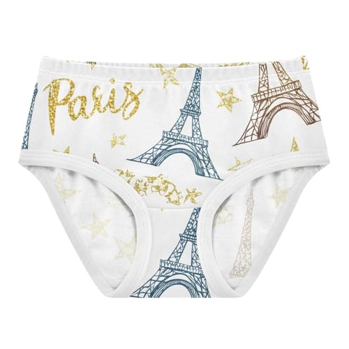 Toddler Girls Underwear 2t Cotton Panties for Girl Fancy Undies Kids Briefs Eiffel Tower Sketches Paris