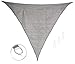 Royal Gardineer Sonnensegel Wohnwagen: Sonnensegel für Terrasse und Garten, dreieckig, 3 x 3 x 4,25 m, grau (Seilspann-Markise)