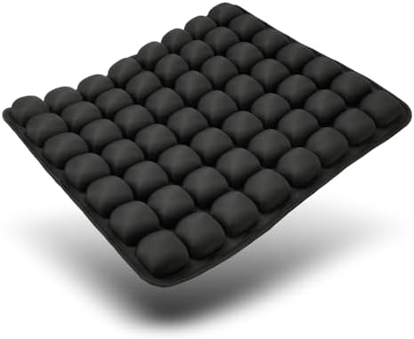 Air Inflatable Travel Seat Cushion, Portable Breathable Comfort Cushion, 56 Air Bubble Design for Airplane, Car, Office Chairs & Home Living – Lightweight & Ergonomic Support,18