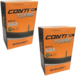 Continental 26" x 1.75-2.5 Mountain Bike Inner Tube - Schrader 40mm Valve (Set of 2),Black