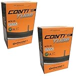 Continental 26" x 1.75-2.5 Mountain Bike Inner Tube - Schrader 40mm Valve (Set of 2),Black