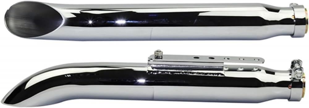 1 Paar Auspuff Schalldämpfer Motorrad Für Harley Und Suzuki VL 125/800/1500 Intruder Bobber, Chrom, Verjüngt, Drehen Heraus, Eisen, Zubehör-Chrome